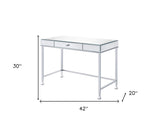 83" Natural and Black Unique Computer Desk