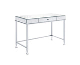 42" Clear Mirrored Writing Desk