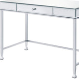 42" Clear Mirrored Writing Desk