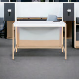 42" White and Gold Writing Desk