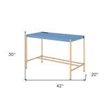 42" Black and Gold Writing Desk