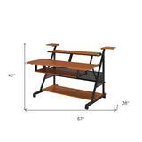 67" Black Computer Desk