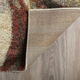 3' x 5' Brick Ivory And Gold Abstract Geometric Area Rug