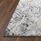 3' X 5' Grey Diamond Area Rug