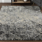 10' X 13' Grey Diamond Area Rug