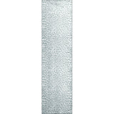 2' X 8' Grey Leopard Print Shag Handmade Non Skid Runner Rug