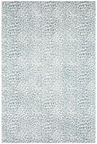 5' X 8' Grey Leopard Print Shag Handmade Non Skid Area Rug