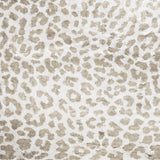 2' X 3' Beige and Cream Leopard Print Shag Handmade Non Skid Area Rug