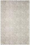 8' X 10' Beige and Cream Leopard Print Shag Handmade Non Skid Area Rug