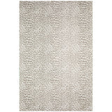 8' X 10' Beige and Cream Leopard Print Shag Handmade Non Skid Area Rug