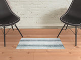 2' X 3' Grey Gazelle Print Shag Handmade Non Skid Area Rug