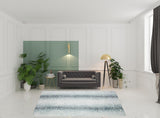 8' X 10' Grey Gazelle Print Shag Handmade Non Skid Area Rug