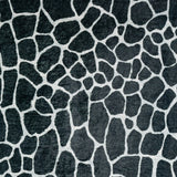 5' X 8' Black and White Croc Print Shag Handmade Non Skid Area Rug