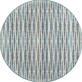 4' Blue Round Ombre Tufted Handmade Area Rug