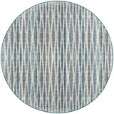 4' Blue Round Ombre Tufted Handmade Area Rug