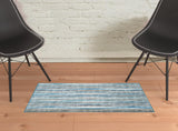 2' X 3' Blue Ombre Tufted Handmade Area Rug