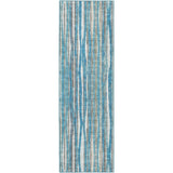 3' X 10' Blue Ombre Tufted Runner Rug
