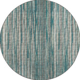 10' Blue Round Ombre Tufted Handmade Area Rug