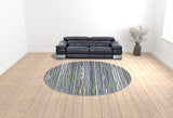 10' Purple Round Ombre Tufted Handmade Area Rug