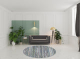 8' X 8' Purple Round Ombre Tufted Handmade Area Rug