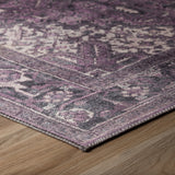 2' X 8' Blue Oriental Distressed Non Skid Runner Rug