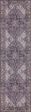 2' X 8' Purple Oriental Distressed Non Skid Runner Rug