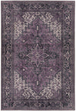 8' X 10' Purple Oriental Distressed Non Skid Area Rug