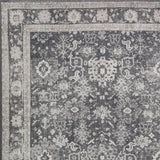 3' X 5' Grey Oriental Distressed Non Skid Area Rug