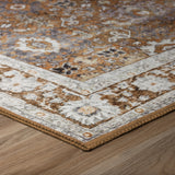 3' X 5' Grey Oriental Distressed Non Skid Area Rug