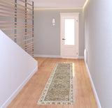 2' X 8' Brown Oriental Distressed Non Skid Runner Rug