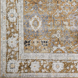 2' X 8' Brown Oriental Distressed Non Skid Runner Rug
