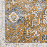 2' X 8' Brown Oriental Distressed Non Skid Runner Rug