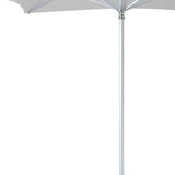 8' White Polyester Square Market Patio Umbrella