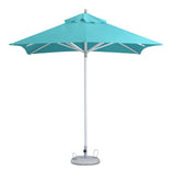 8' Aqua Polyester Square Market Patio Umbrella