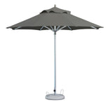 10' Charcoal Polyester Round Market Patio Umbrella