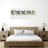Row of Leaves Unframed Wood Wall Art