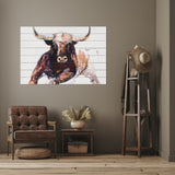 Row of Leaves Unframed Wood Wall Art
