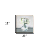 Set Of Three Blue Green Abstract Water with Gold Floater Frame Painting Wall Art