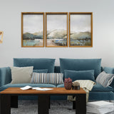 Rural Farm Home Brown Framed Painting Wall Art