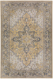 9' X 13' Gold Oriental Distressed Non Skid Area Rug