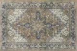 2' X 3' Brown Oriental Distressed Non Skid Area Rug