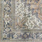 2' X 3' Brown Oriental Distressed Non Skid Area Rug