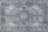 2' X 3' Grey Oriental Distressed Non Skid Area Rug