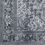 2' X 3' Grey Oriental Distressed Non Skid Area Rug