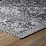 2' X 3' Grey Oriental Distressed Non Skid Area Rug