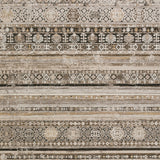 3' X 5' Brown Oriental Area Rug With Fringe