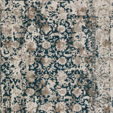 3' X 5' Blue Oriental Area Rug With Fringe