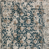 8' X 10' Blue Oriental Area Rug With Fringe