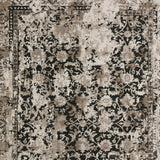 3' X 5' Black Oriental Area Rug With Fringe