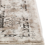 5' X 8' Black Oriental Area Rug With Fringe